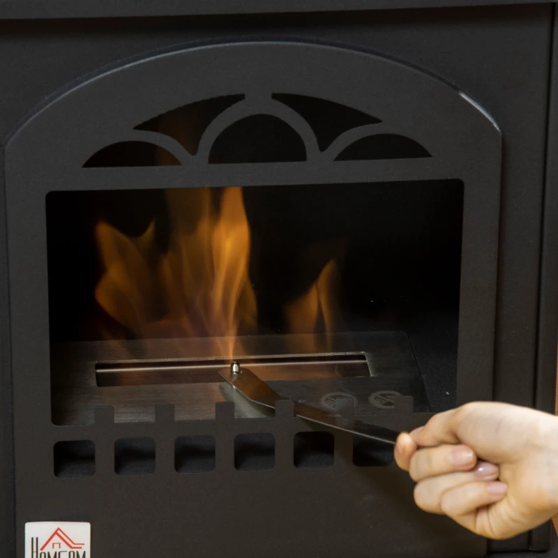 HOMCOM Staande bio-ethanolhaard met 1,2 l tank, ca. 3 uur brandduur, dekking 25 m² 41 x 25 x 54 cm