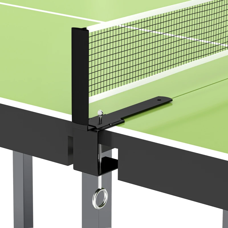 HOMCOM Mesa de Ping Pong Dobrável Mesa de Ping Pong Profissional com Rede e Estrutura de Aço 182x91x76 cm Verde