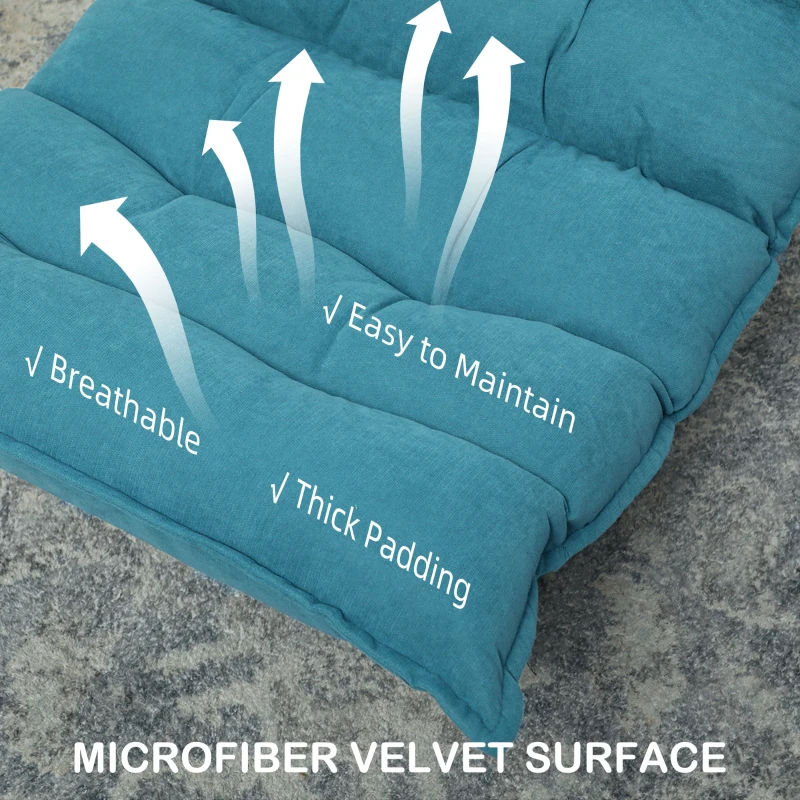 HOMCOM Fotoliu de Podea Relaxant Rotativ 360° cu Spătar Reglabil în 5 Poziții, 62x70x95 cm, Gri