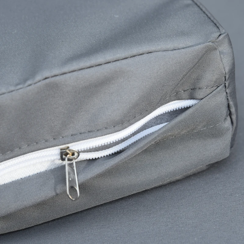 Outsunny Divano da Esterno 3 Posti in Rattan PE e Metallo con Cuscini per Seduta e Schienale, 185x70x80 cm, Grigio