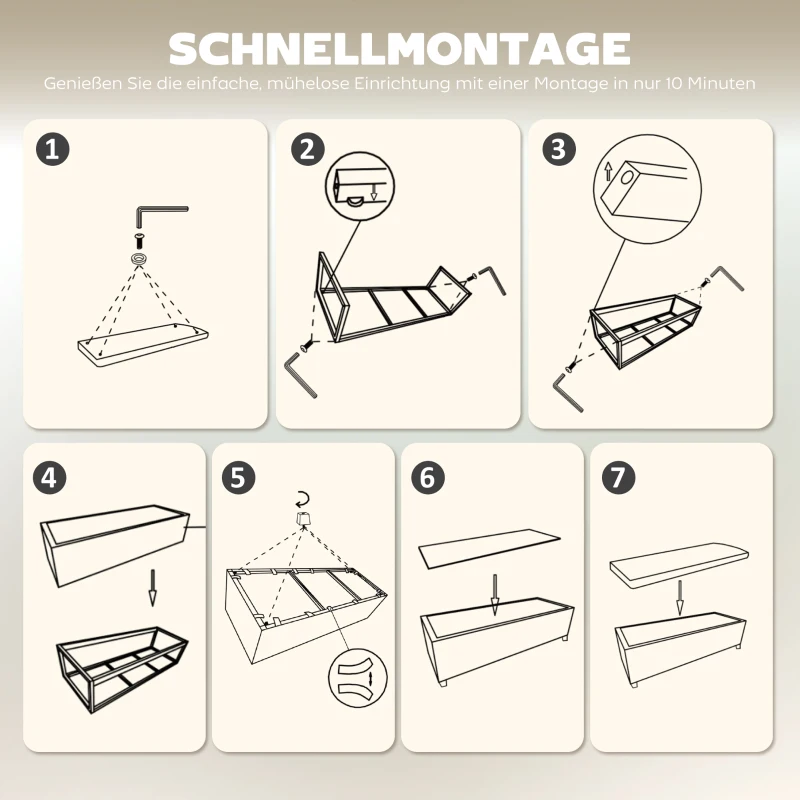 HOMCOM Sitzbank mit Stauraum, Aufbewahrungsbank, Cord-Design, Stahlrahmen, Beige(m-7)