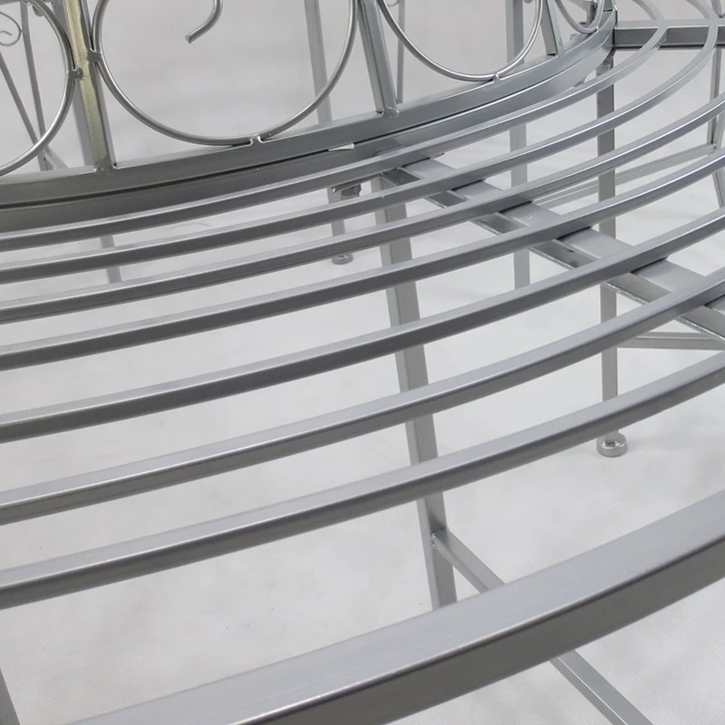 Outsunny Baumbank Rundbank 360° Gartenbank Sitzbank Baum Bank Metall ∅160cm