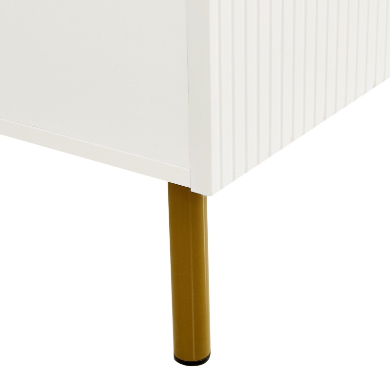 Madia moderna in MDF con spazio contenitivo versatile per soggiorno, camera da letto e ingresso, 80x36x90 cm, Bianco