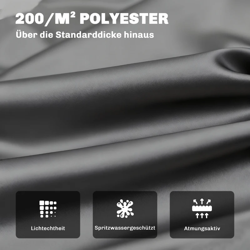 Outsunny 2 Sitzer Bankauflage 100 x 98 x 8 cm Sitzkissen mit Bändern Rückenkissen für Indoor/Outdoor Polster Auflage für Sitzbank Gartenbank Gartenmöbel Hollywoodschaukeln Dunkelgrau