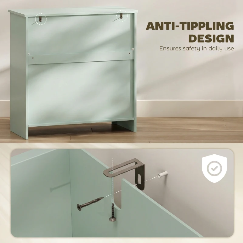 HOMCOM Sideboard Storage Cabinet, Modern Kitchen Cupboard with Adjustable Shelf, Drawer and Double Doors, Green