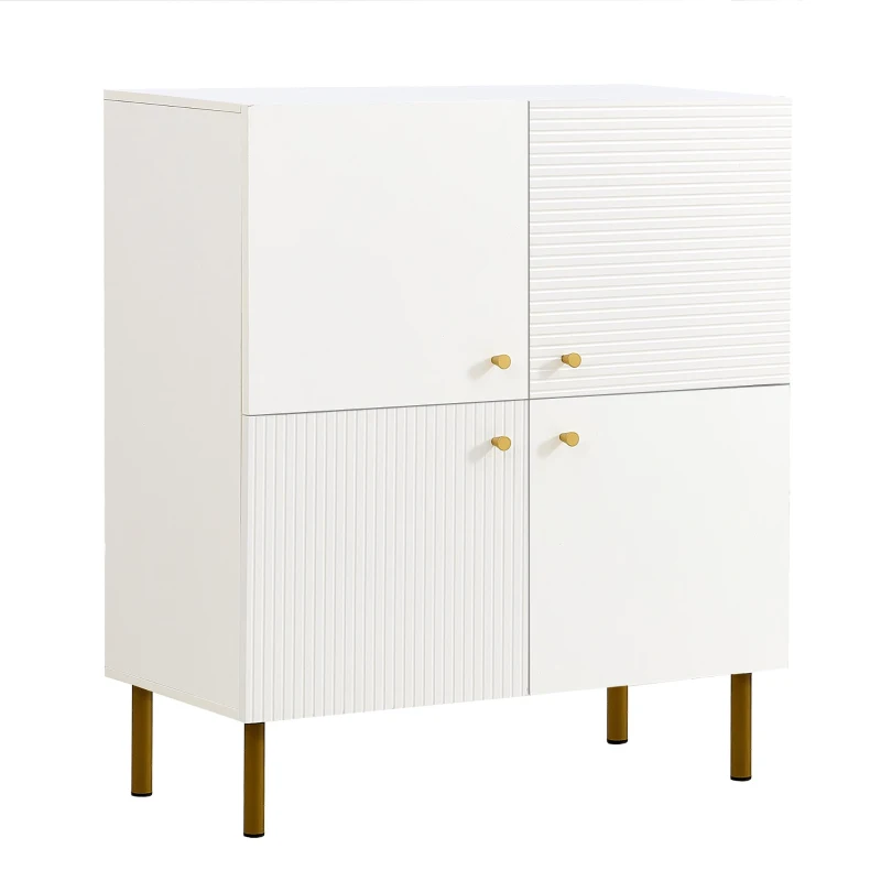 Madia moderna in MDF con spazio contenitivo versatile per soggiorno, camera da letto e ingresso, 80x36x90 cm, Bianco