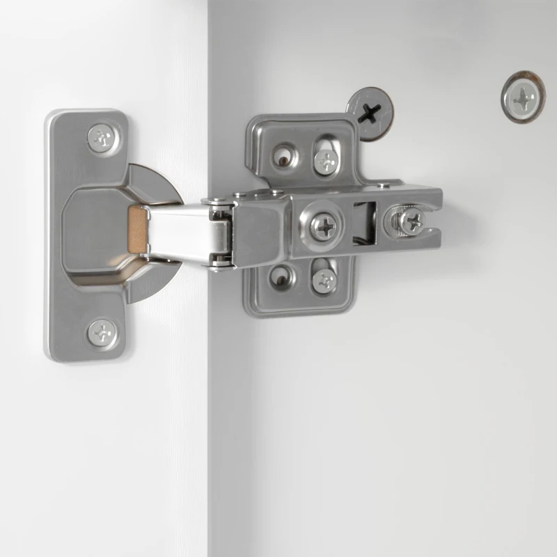 TV-Schrank mit 4 Türen, minimalistisches Design mit Holzmaserung und weißem Finish, 175x38x50 cm, Naturfarbe+Weiß