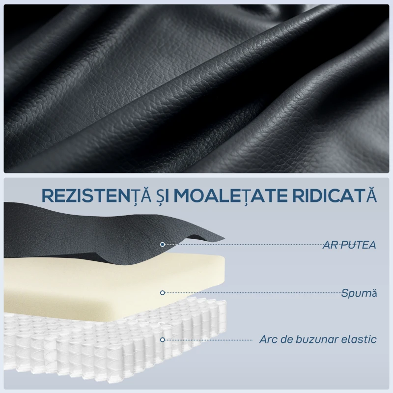 HOMCOM Fotoliu Relax Reclinabil cu 8 Puncte de Masaj și Încălzire, Negru