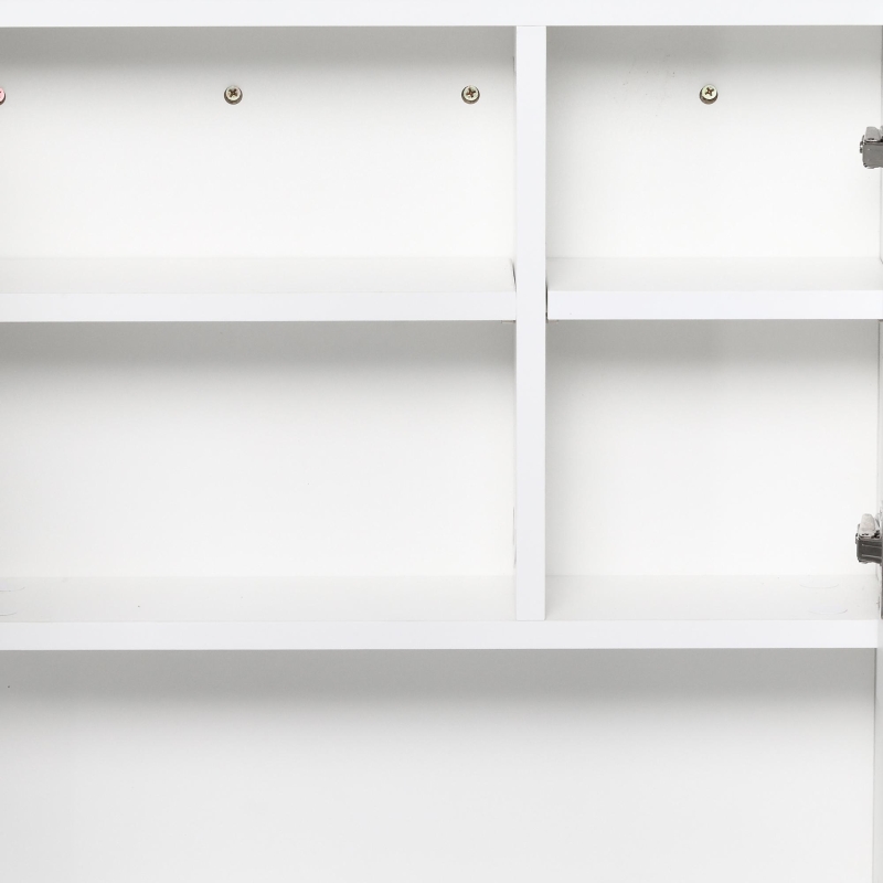 Kleankin Dulap Baie Suspendat – Cu Oglinda si Rafturi Reglabile