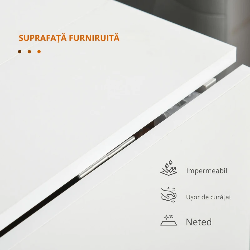 HOMCOM masa de pranz, pliabila cu roti, 120x80x73cm(m-5)