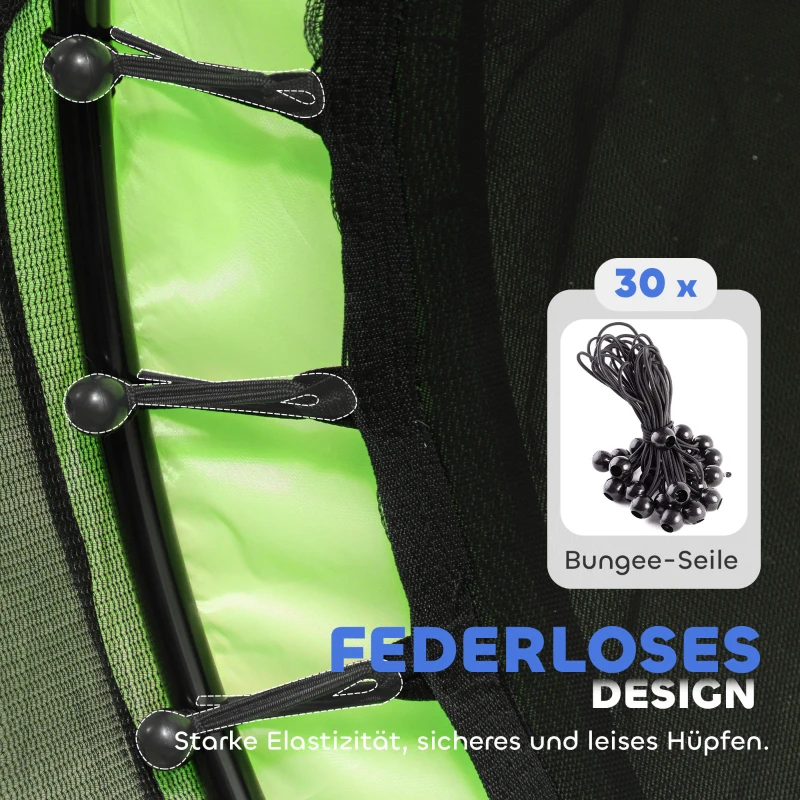 AIYAPLAY Kindertrampolin mit Sicherheitsnetz, für den Innen- und Außenbereich, 3-6 Jahre, Grün