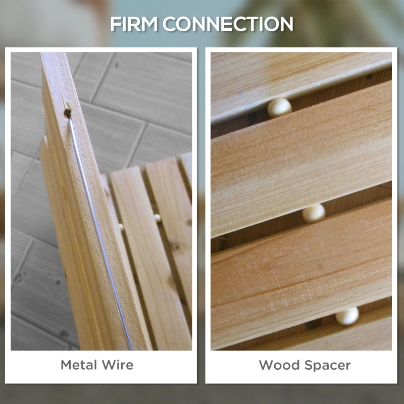 Outsunny 120 cm Ścieżka ogrodowa, Rolka Drewniany Chodnik Dekoracyjny z Drewna świerkowego, do Ogrodu, Balkonu, Natury