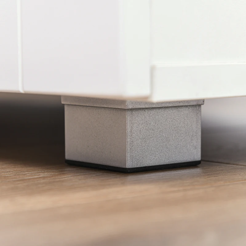 HOMCOM 184cm Tall Kitchen Cupboard, Freestanding Kitchen Pantry Storage Cabinet with 4 Doors, 3 Adjustable Shelves, Drawer, Anti-tipping Device, Sideboard Organiser for Dining Room, Living Room, White