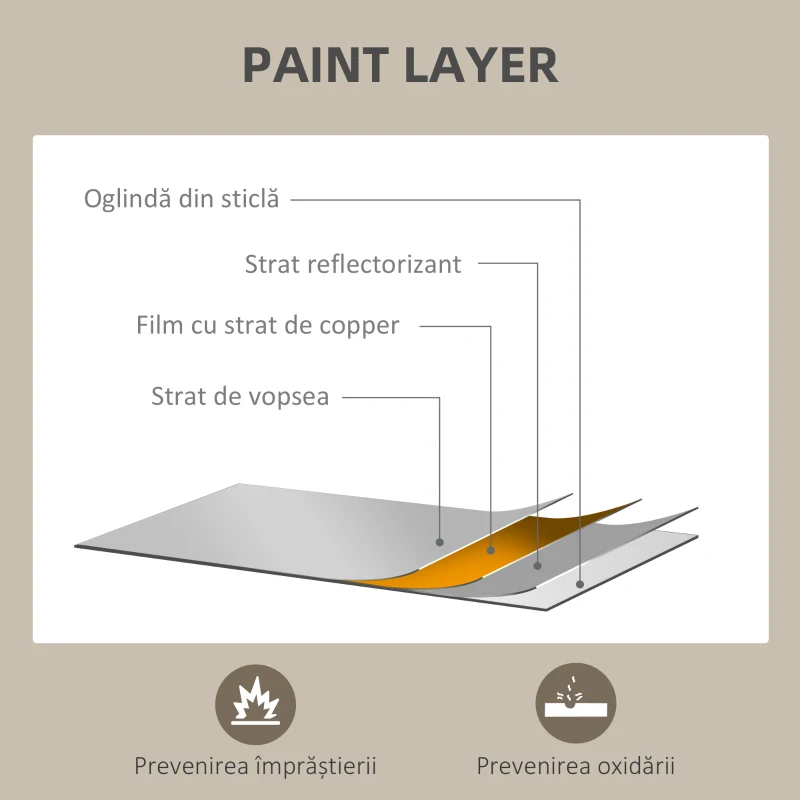 HOMCOM Oglindă Dreptunghiulară de Perete cu Cârlige, Sticlă și MDF, 60x80 cm, Negru