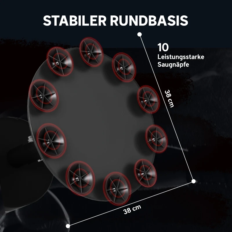 SPORTNOW Boxsack freistehend 135 cm Standboxsack 10 Saugnäpfen und Stoßdämpfer für Erwachsene Jugendliche