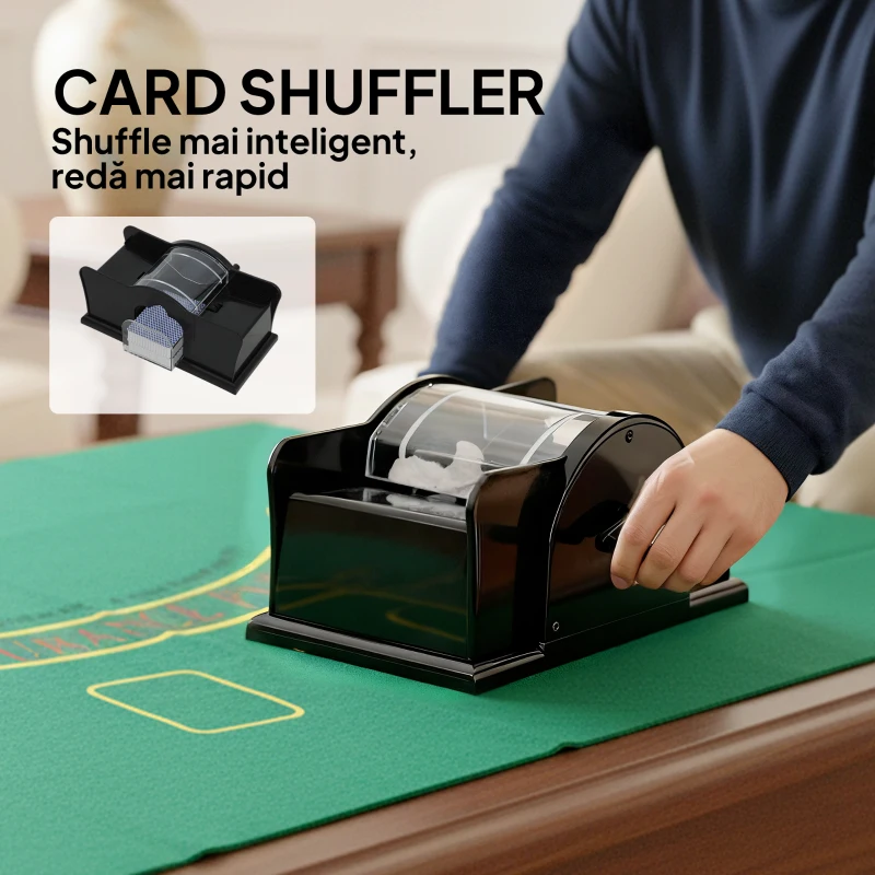 SPORTNOW Set de Poker cu 300 de Jetoane, Amestecător de Cărți, Suport de Cărți, Cazinou Texas Holdem Poker Set cu Covoraș, Argintiu