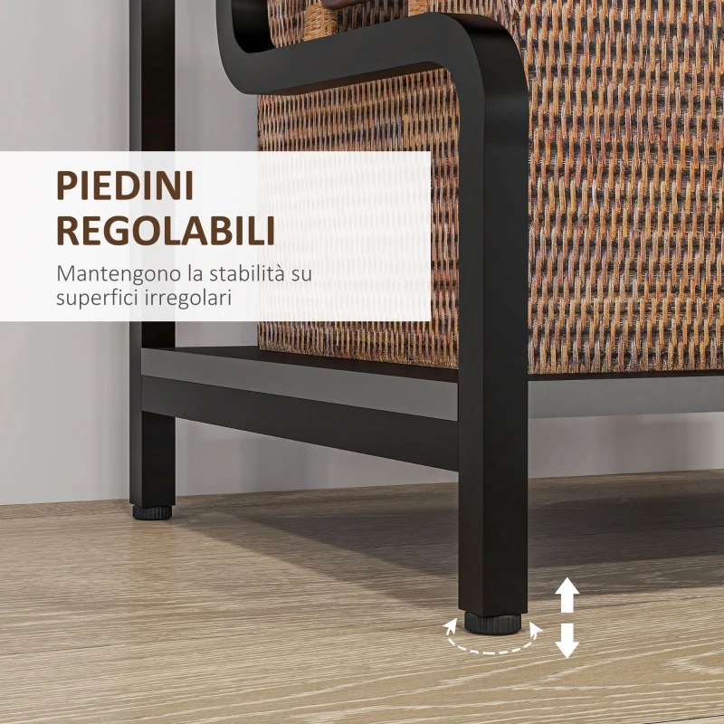 HOMCOM Supporto per Stampante Industriale a 3 Livelli, in Metallo e Truciolato, 55x40x77 cm, Nero