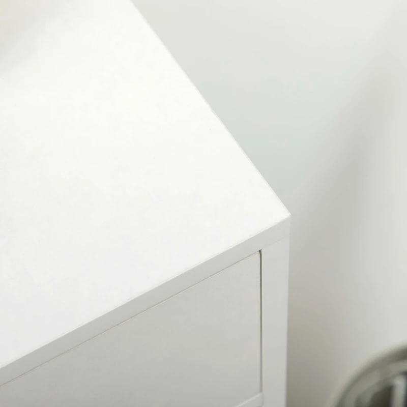 HOMCOM Three Drawer Slim Shoe Storage Cabinet, 12 Shoe Pairs - White