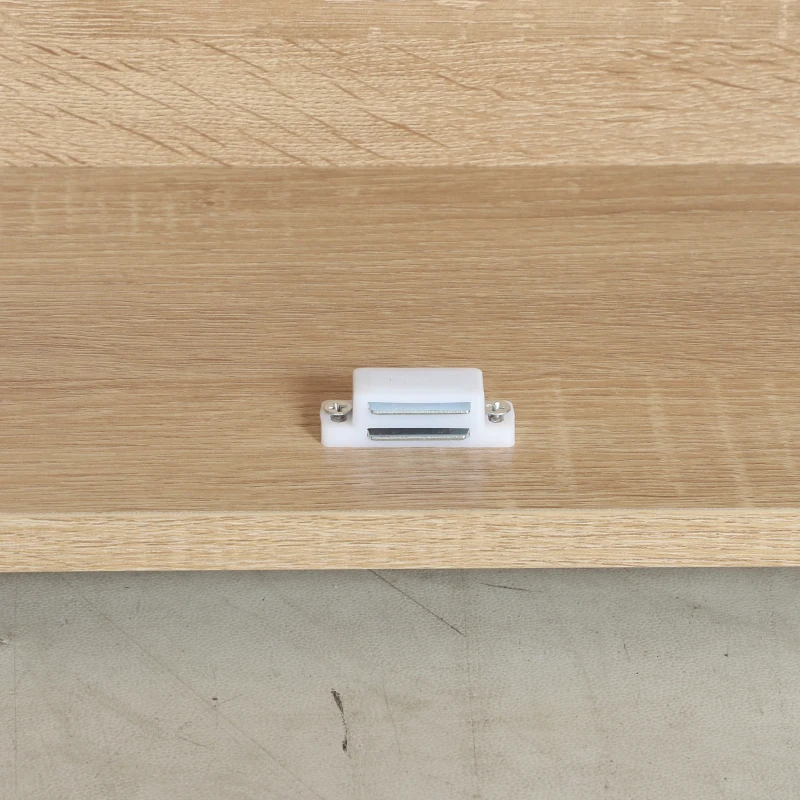 HOMCOM Masă pliabilă cu raft, design industrial, economisire de spațiu, pentru spații mici, 78,5 x 91 x 93 cm, Stejar