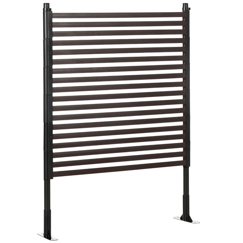 Outsunny Panneau clotûre de jardin brise vue en métal extérieur avec pieds ou piquets à planter, modulaire, 93L x 22l x 124H cm
