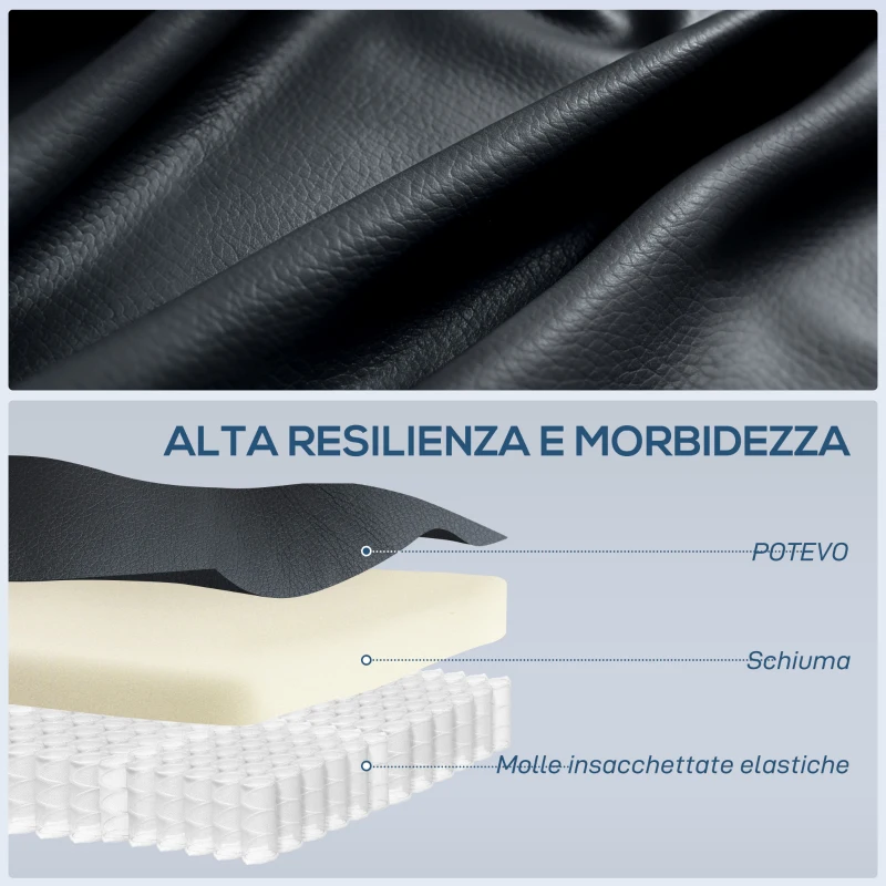 HOMCOM Poltrona Relax Reclinabile con 8 Punti Massaggianti, Riscaldanti e Poggiapiedi, 87x97X100 cm, Nero