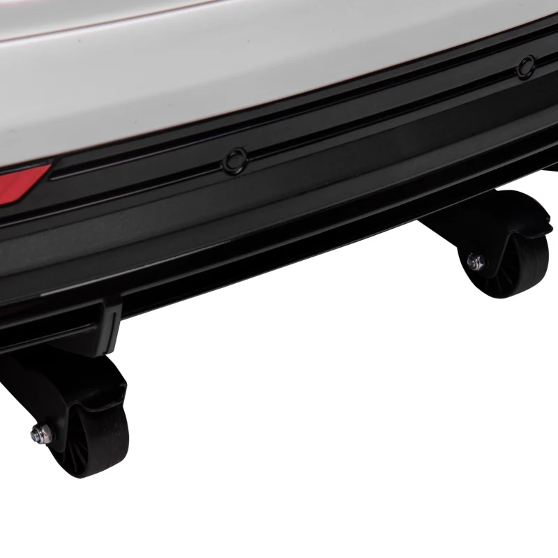 HOMCOM Coche de Batería para Niños 12V Audi E-tron con Mando a Distancia Faros Bocina Música Velocidad 3-5 km/h Blanco