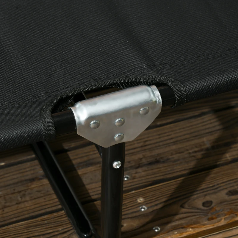 Outsunny Zestaw 2 składanych leżaków ogrodowych z 5-stopniową regulacją oparcia, do 120 kg