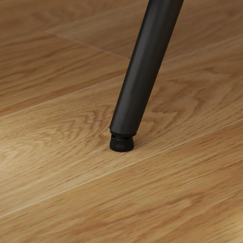 HOMCOM Pack de 4 Sillas de Comedor Modernas Sillas de Cocina Tapizada en Terciopelo con Respaldo Bajo 50x52x83 cm Crema