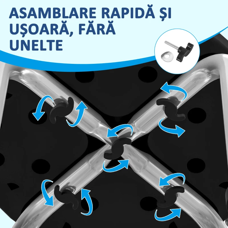 Homcom Scaun Dus – Reglabil, Antialunecare, Alb