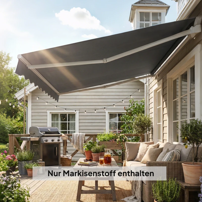 Outsunny Tecido substituto para toldo – cobertura solar UPF 50+ para armação 3,5 x 2,5 m, Cinza escuro