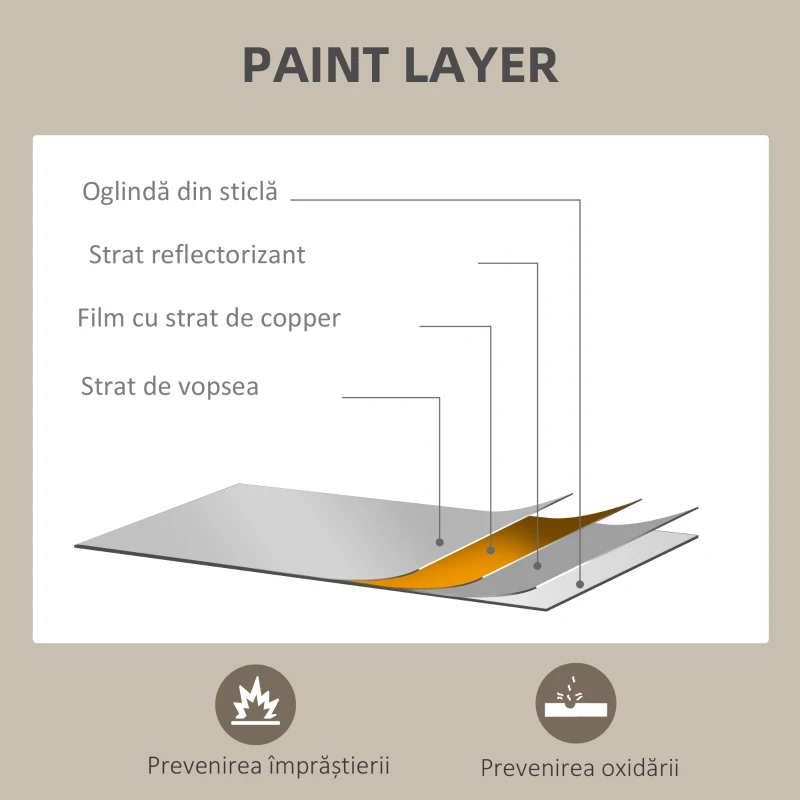 HOMCOM Oglindă Dreptunghiulară de Perete cu Cârlige, Sticlă și MDF, 60x80 cm, Negru