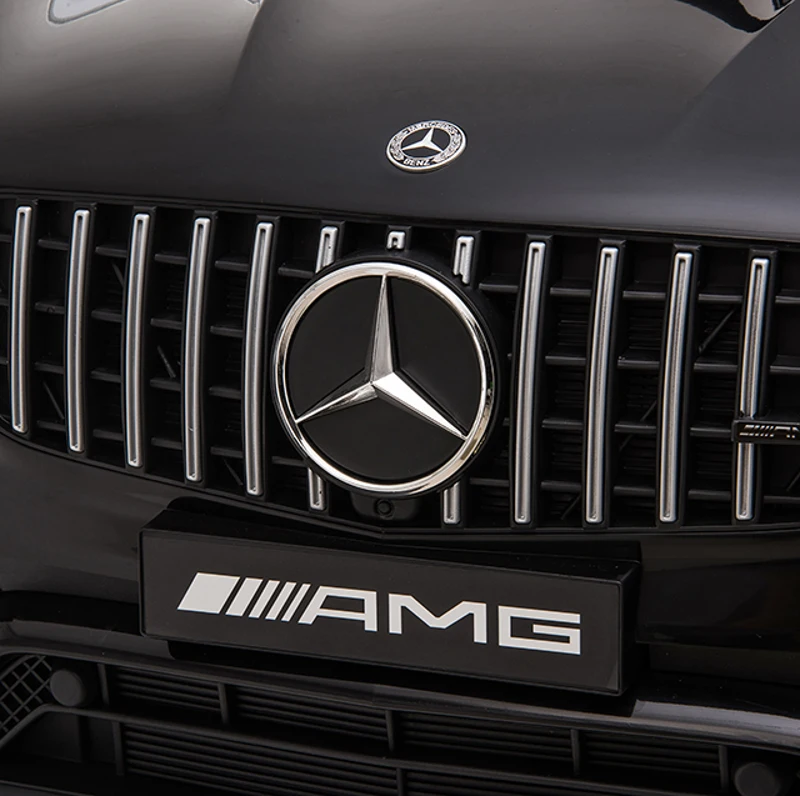 HOMCOM Coche Eléctrico para Niño +3 Años con Licencia de Mercedes 12V con Mando a Distancia Música y Luces Negro