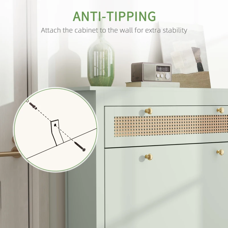 Szafka na buty z 2 klapami, szuflada, na 12 par butów