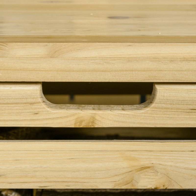 Outsunny Bancă de Depozitare pentru Grădină din Lemn de Brad cu Spalier Integrat și 4 Rafturi, Bancă de Depozitare Exterior Impermeabilă cu Închidere Magnetică, 80x45x160 cm, Culoare Lemn