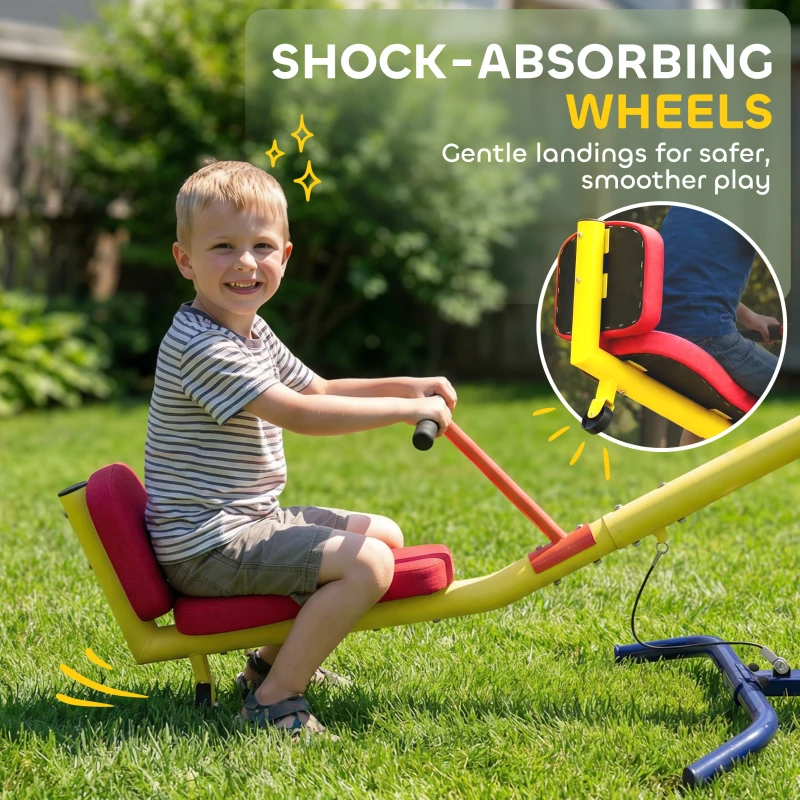 AIYAPLAY Altalena Bilico Basculante Girevole 360° 253x96x75 cm Multicolore