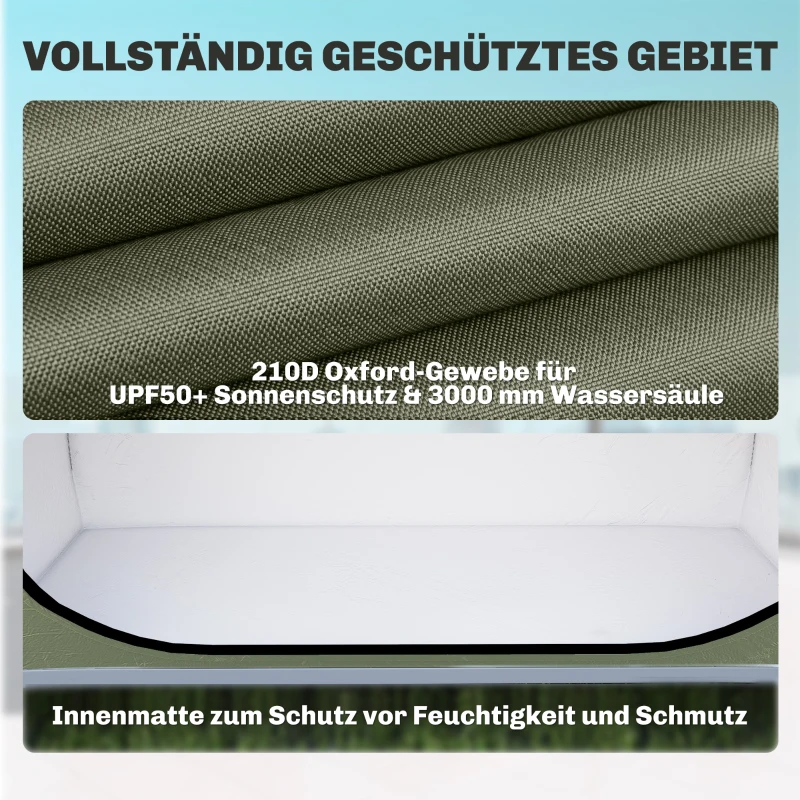 Outsunny Fahrradzelt für 2 Fahrräder Fahhrradgarage mit Belüftung UPF50+ Wasserdicht 210D Oxford 200 x 80 x 170 cm