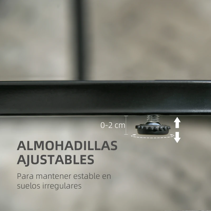 HOMCOM Juego de 2 Mesas de Centro Mesitas Auxiliares Tablero con Efecto Mármol Marco de Acero Negro