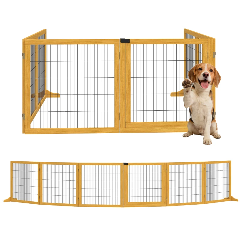 PawHut barrière voor honden 432 cm x 36 cm x 70 cm