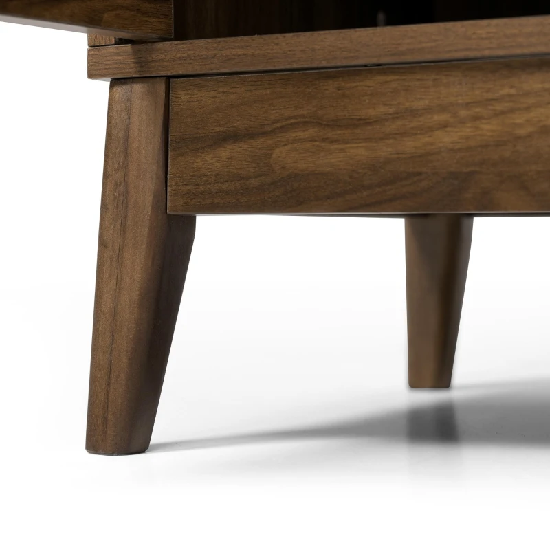 Commode de salon avec 3 tiroirs et armoire à deux portes, 120x40x77 cm, Couleur naturelle