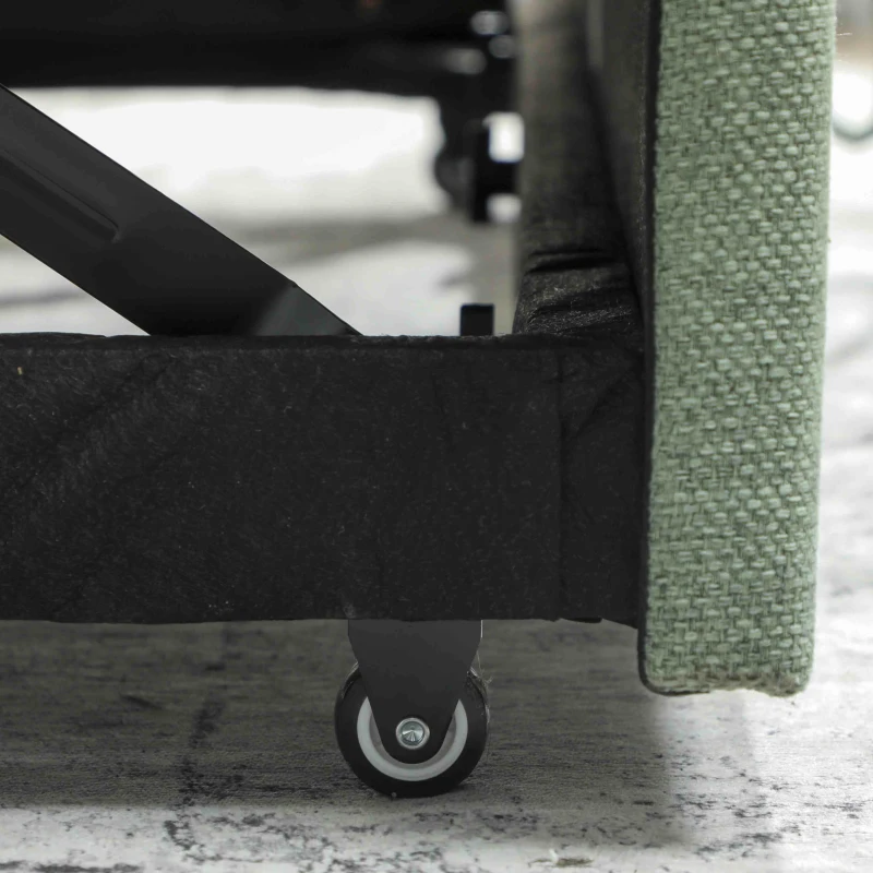 HOMCOM Three-Way 2 Seater Sofa Bed with Three-position back and Two Soft Pillows - Green