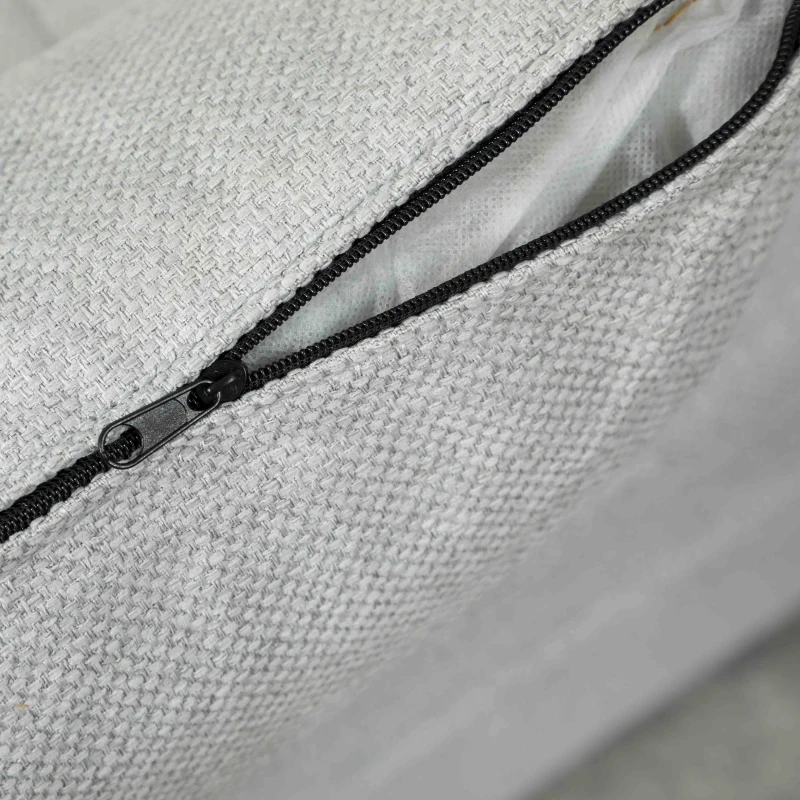 HOMCOM Three-Way Two-Seater Sofa Bed - Light Grey