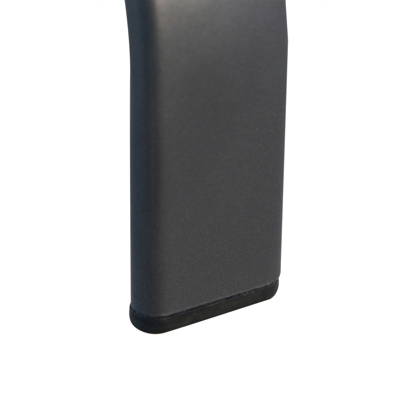 Outsunny Tuintafel glazen tafel bistrotafel balkon gehard glas + metaal 68,5 x 68,5 cm zwart