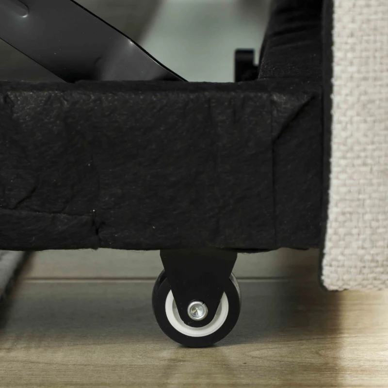 HOMCOM Three-Way Two-Seater Sofa Bed - Light Grey