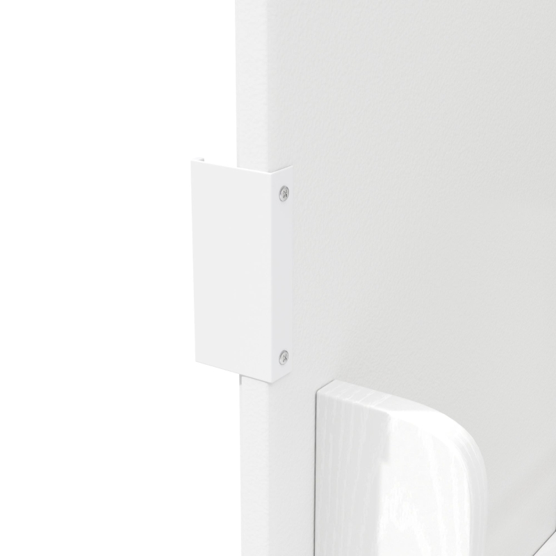 Isla de cocina móvil con encimera abatible, 3 puertas, toallero y estante para especias, 130x45/75x92 cm, Blanco