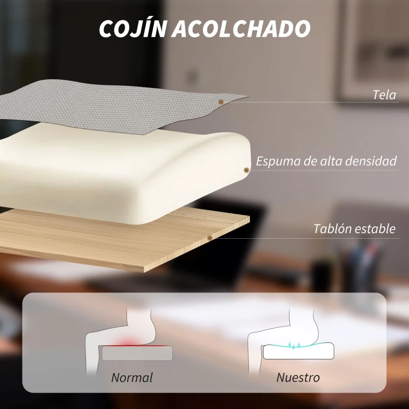 HOMCOM Silla de Escritorio de Malla Reclinable con Reposacabezas Soporte Lumbar Reposapiés y Altura Regulable Gris Claro