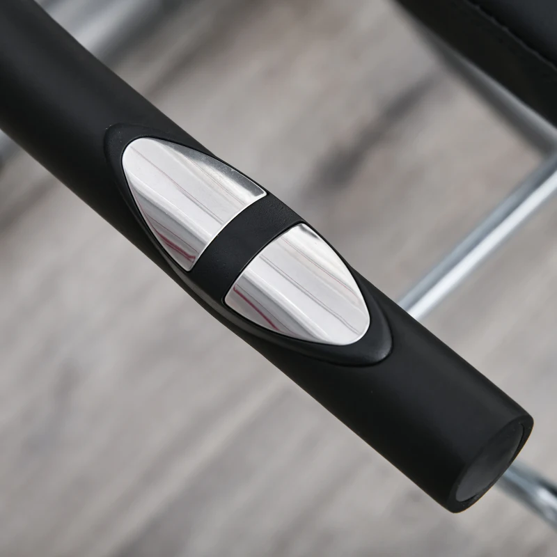 HOMCOM hometrainer fietstrainer vliegwiel hometrainer met 8 niveaus verstelbare magnetische weerstand verstelbare lengte magnetische weerstand wielen metaal ABS grijs + zilver 136 l x 62,5 b x 38 h cm(m-10)