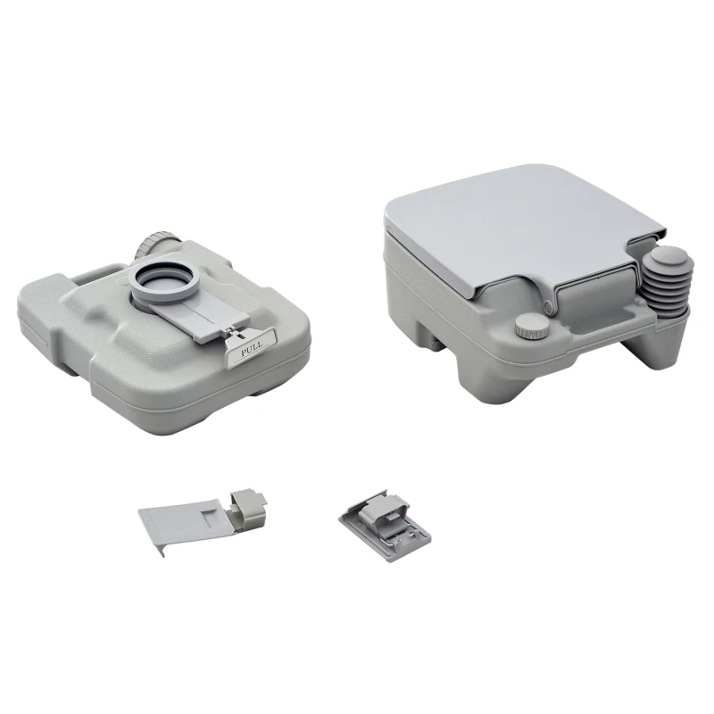 HOMCOM 10L Plastic Portable Toilet - Grey