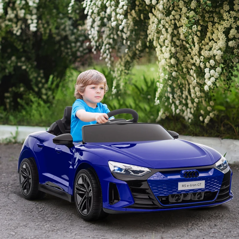 HOMCOM Voiture véhicule électrique enfant 12 V - télécommande parentale - effets sonores, lumineux - Audi RS E-tron GT bleu(m-10)
