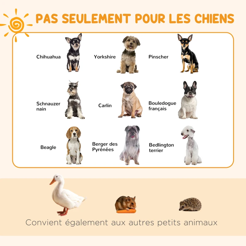 PawHut Parc enclos modulable pour chiens lapins rongeurs clôture pour petits animaux intérieur et extérieur pliant 8 panneaux