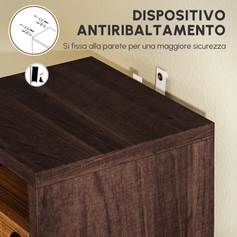 HOMCOM Set di 2 colonne di scaffalature per CD-DVD con 12 scomparti 21 x 19,2 x 88,3 cm capacità 160 CD marrone